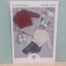 Knitting Pattern Leaflet UKHKA 283 DK Baby Cable Raglan Cardigans