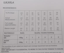 Crochet Pattern Leaflet UKHKA 280 DK Baby Sweater & Jacket