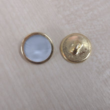 Buttons Plastic Round Shank 18mm (1.8cm) Vintage style Gold / Grey