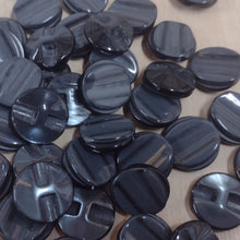 Buttons Plastic Round Shank 18mm (1.8cm) Ripple Navy