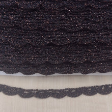 Sewing Trimming Crochet Brown / Metallic 1cm wide Braid