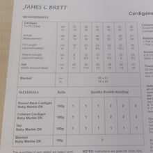 Knitting Pattern Leaflet James C Brett JB010 DK Baby Cardigans / Blanket / Hat