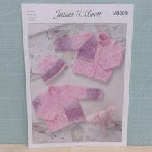 Knitting Pattern Leaflet James C Brett JB009 DK Baby Raglan Cardigans & Hat