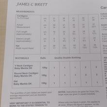 Knitting Pattern Leaflet James C Brett JB009 DK Baby Raglan Cardigans & Hat