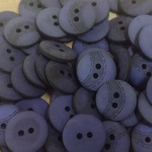 Buttons Plastic Round 2 Hole 15mm / 18mm (1.5cm / 1.8cm) Blue / Black design