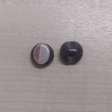 Buttons Plastic Shank Round 1.4cm (14mm) Brown / Beige Oval