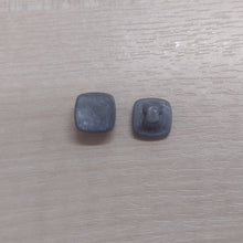 Buttons Plastic Square Shank 1cm (10mm) Grey Cube
