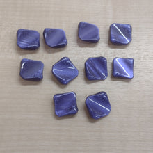 Buttons Pack 10 Plastic Square Shank 12mm / 14mm / 16mm / Royal blue