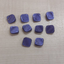 Buttons Pack 10 Plastic Square Shank 12mm / 14mm / 16mm / Royal blue