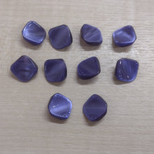 Buttons Pack 10 Plastic Square Shank 12mm / 14mm / 16mm / Royal blue