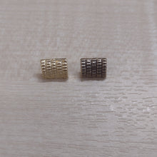 Buttons Metal Shank Rectangle 1cm (10mm) Pack 10 / Gold