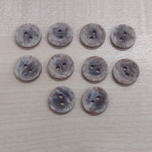 Buttons Pack of 10 Natural Round 2 hole Coconut Shell 17mm / 20mm / 22mm
