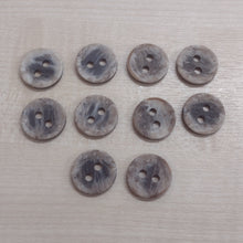 Buttons Pack of 10 Natural Round 2 hole Coconut Shell 17mm / 20mm / 22mm