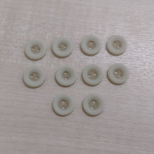 Buttons Pack of 10 Plastic Round 2 Hole 12mm / 15mm / 18mm Pistachio Creme