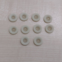 Buttons Pack of 10 Plastic Round 2 Hole 12mm / 15mm / 18mm Pistachio Creme