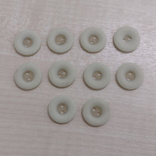 Buttons Pack of 10 Plastic Round 2 Hole 12mm / 15mm / 18mm Pistachio Creme