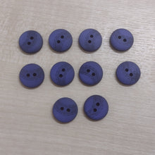 Buttons Pack 10 Plastic Round 2 Hole 13mm / 15mm / 18mm / Blue / Black design