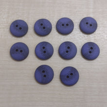 Buttons Pack 10 Plastic Round 2 Hole 13mm / 15mm / 18mm / Blue / Black design