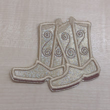 Motif Patch Glitter Line Dancing Cowboy Boots