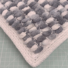 Handmade Soft Fluffy Pom Pom Crochet Trimmed Fabric Lined Baby Car Seat Blanket