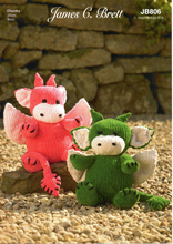 Knitting Pattern Leaflet |Flutterby CHUNKY JB806 Dragon