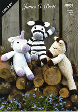 Crochet Pattern Leaflet James C Brett Chunky JB933 Horse / Unicorn / Zebra Amigurumi