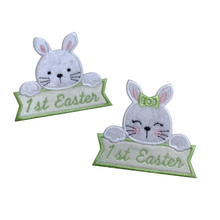 Motif Patch Personalised Name Banner Cute Bunny