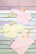 Knitting Pattern Leaflet James C Brett JB740 DK Baby Cardigans / Sweater / Blanket
