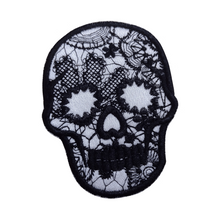 Motif Patch Lacy Patterned Skull Day of the Dead Style F