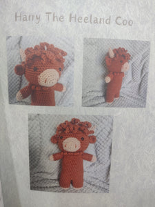 Knitting & Crochet Pattern Book Harry The Heeland Coo
