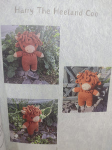 Knitting & Crochet Pattern Book Harry The Heeland Coo