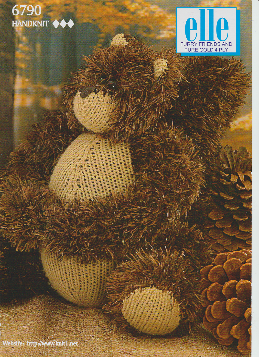Knitting Pattern Leaflet Elle 6790 Furry Friends Squirrel