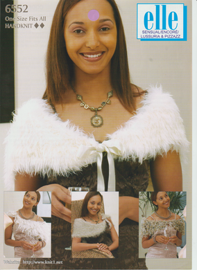 Knitting Pattern Leaflet Elle 6552 Ladies Furry Pelts
