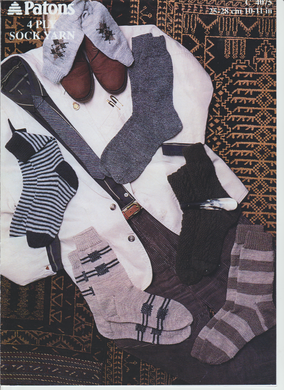 Knitting Pattern Leaflet Patons 4075 4ply Pattern Socks