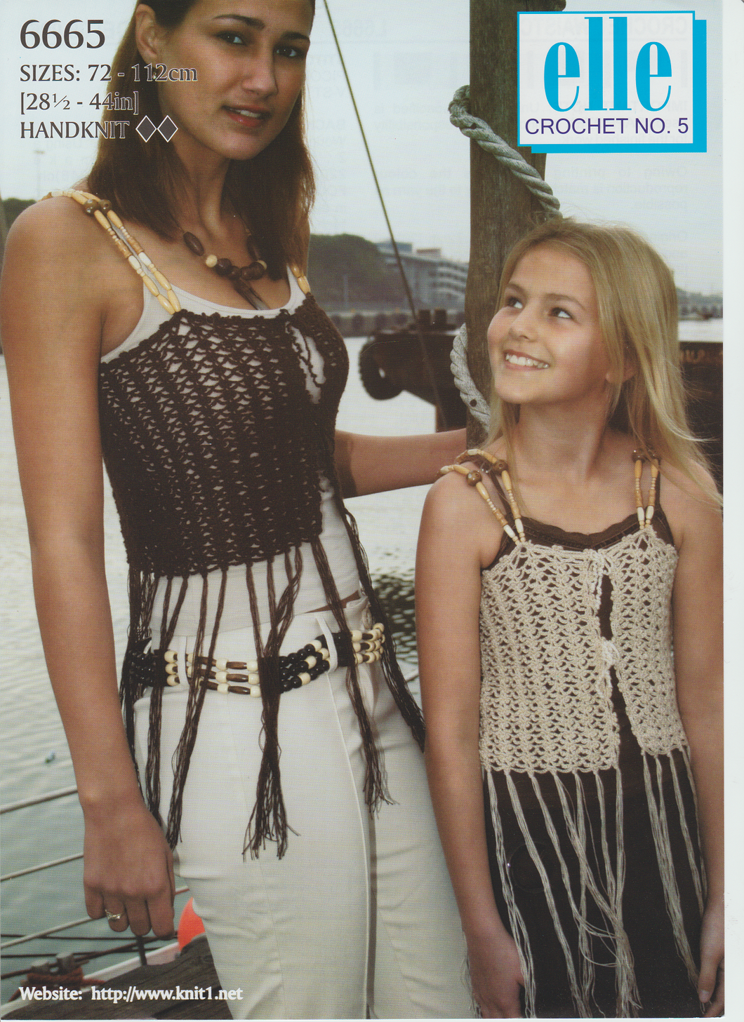 Crochet Pattern Leaflet Elle 6665 Ladies Fringed Waistcoats