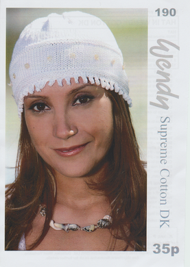 Knitting Pattern Leaflet Wendy 190 Ladies DK Hat