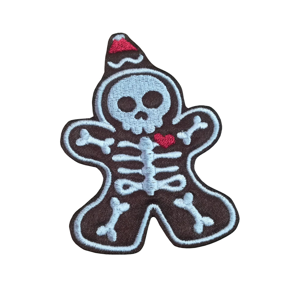 Motif Patch Christmas Gingerbread Skeleton
