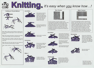 Knitting Pattern Leaflet King Cole Learn to Knit
