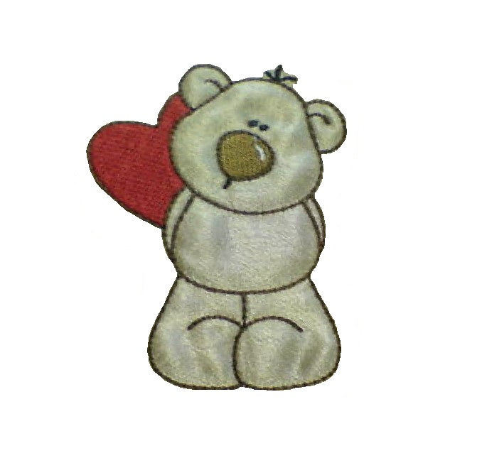Motif Patch HB02 Cute Love Heart Bear