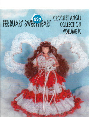 Crochet Pattern Leaflet Fashion Doll Outfits Angel Collection Volume 10 February Sweetheart