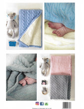 Knitting Pattern Leaflet Peter Pan P1334 DK Baby Blankets