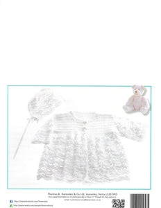 Crochet Pattern Leaflet Peter Pan p1257 3ply Lacy Matinee Jacket & Bonnet