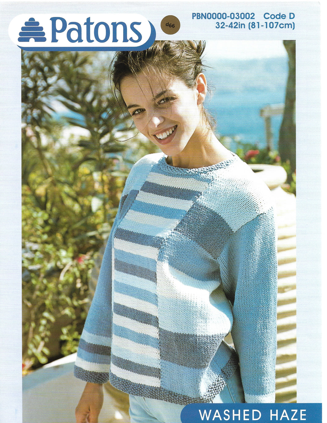 Knitting Pattern Leaflet Patons 3002 Ladies Colour Block Sweater