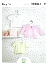 Knitting Pattern Leaflet UKHKA 177 Baby DK Cardigans