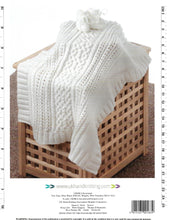 Knitting Pattern Leaflet UKHKA 183 Baby DK Cable Blanket & Bootees