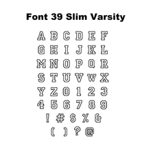 Motif Patch Font 39 Slim Varsity Letters & Numbers