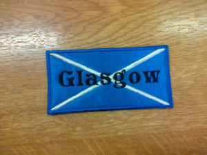 Motif Patch Scottish Saltire Flag Scottish Towns