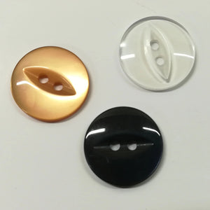 Buttons Plastic Round Fish Eye 19mm