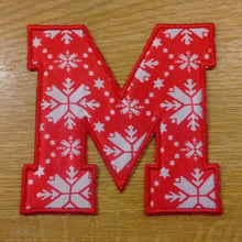 Motif Patch Font 01 Varsity Letters & Numbers Snowflake Print