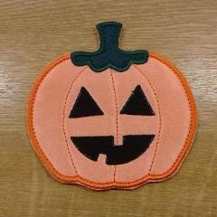 Motif Patch Halloween Pumpkin Jack O'Lantern Face